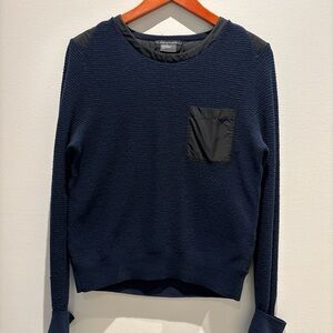 Armani Exchange Dark Blue Knit Top
